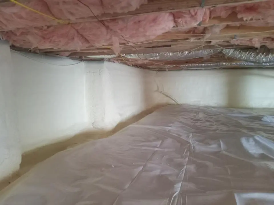 Crawl space encapsulation with closed-cell spray foam for Attic Insulation in Bay St. Louis